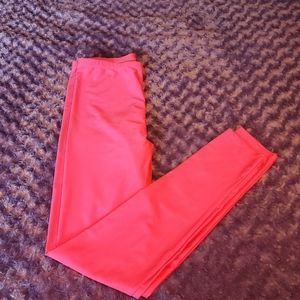 Neon pink iheartraves leggings